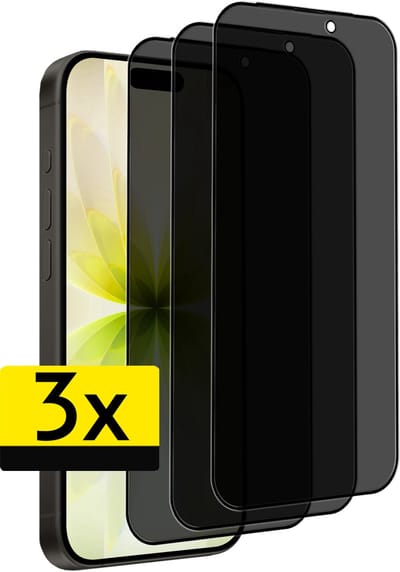 Screenprotector - Geschikt voor Apple iPhone 17 - 3 Stuks - Privacy Filter - Beschermglas - Gehard Glas - Tempered Glass - Screen Protector