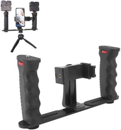 Allecto - Smartphone Video-installatie - Telefoonstabilisator - Voorkom handschudden - Aluminium - Videostabilisatorgreep - Geschikt voor smartphon...