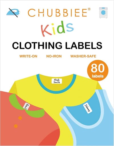 80 Strijkvrije Kledinglabels voor Kinderen - Naamstickers voor Kinderkleding - Wasmachine & Droger Bestendig