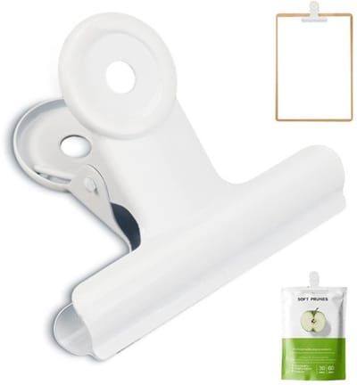 SPHProducts - Bulldog Clips - Grote Witte Klemmen - Stevige Metalen
