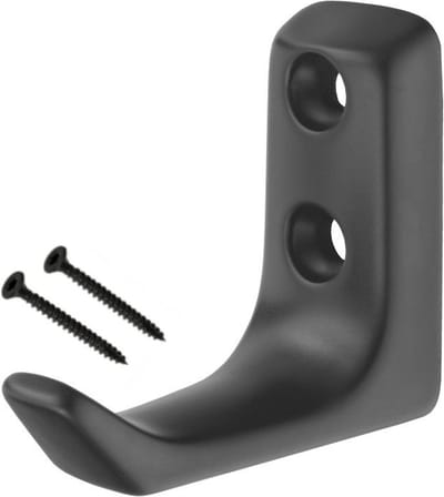 Hermeta jashaank Enkel - Zwart - 0031-70 - Aluminium jashaak - Inclusief schroeven