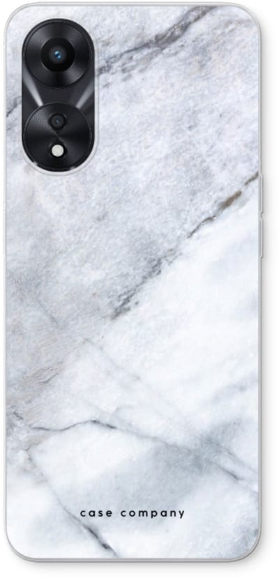Case Company® - Hoesje geschikt voor Oppo A78 5G hoesje - Witte marmer - Soft Cover Telefoonhoesje - Bescherming aan alle Kanten en Schermrand