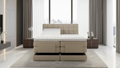 Nessa® - 140x200 Elektrische Boxspring Bulut - Crème - Beige – Ultiem Slaapcomfort & Luxe Verstelbaarheid
