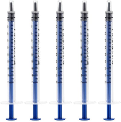 12 Stuks 1ml Plastic Spuiten zonder Naald, Ideaal voor Wetenschappelijke Experimenten, Het Afmeten en Toedienen van Vloeistoffen en Dierenvoeding