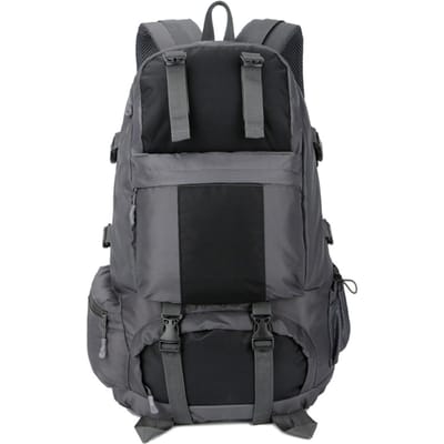 Sac à dos de randonnée 50L Imperméable Sport de plein air Voyage Sac à dos avec compartiment à chaussures pour Escalade Camping noir