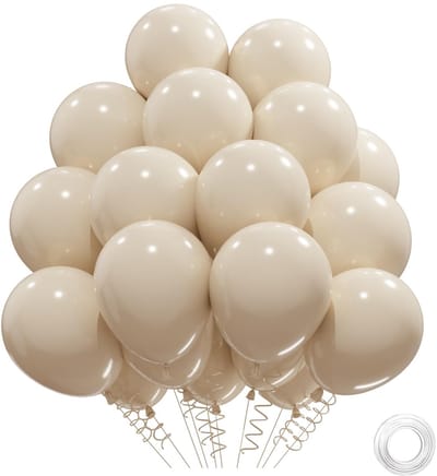 Dailygoods - Zandwitte Latex Helium Ballonnen - 31 Stuks voor Feestdecoratie