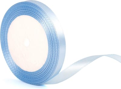 10 mm lichtblauw cadeaulint, 22 meter, lichtblauw, dun lint voor cadeauverpakkingen, kersttaarten, haaraccessoires, boeketten, bloemisterij, handwerk, decoratielint voor trouwauto's
