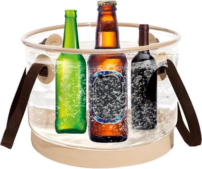 Opvouwbare emmer - Waterreservoir - Kamperen en reizen - Met handige schenktuit - 20 liter - Warm zand