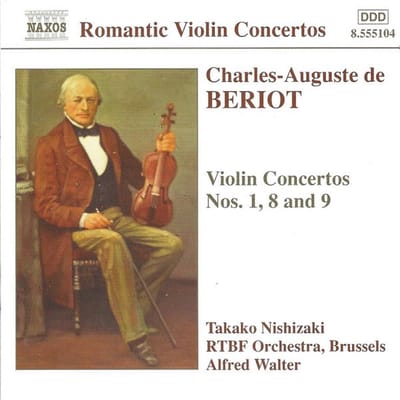 Takako Nishizaki, RTBF Orchestra, Alfred Walter - De Bériot: Violin Concerto Nos. 1, 8 & 9 (CD)