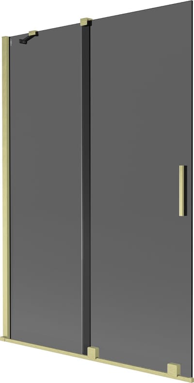 Mexen Velar badwand 2-delige schuifdeur 120 x 150 , grafiet, goud geborsteld - 896-120-000-41-55