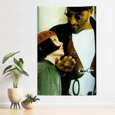 Leon The Professional Film Poster Wandkleed Wandkunst Esthetische Kamerdecoratie Klassiek Film Wandkleed Voor Slaapkamer Studentenkamer Woonkamer 40X60CM
