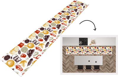 Keukenloper - Loper keuken - Thanksgiving - Patronen - Dinner - 300x50 cm - Keukenloper vinyl