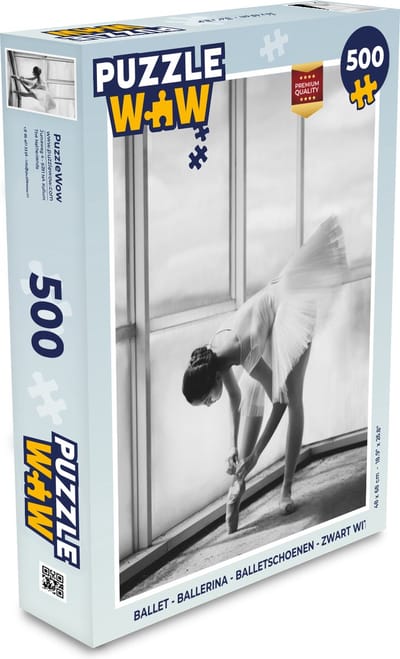 Puzzel Vrouw - Ballet - Ballerina - Balletschoenen - Zwart wit - Legpuzzel - Puzzel 500 stukjes