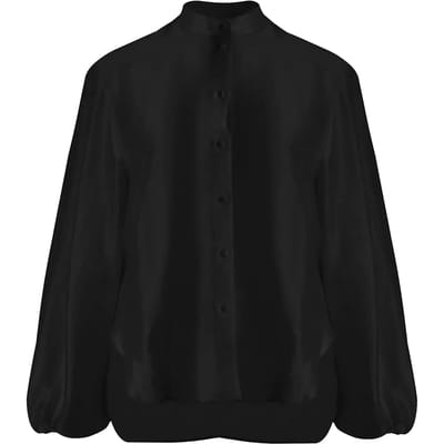 Blouse met mao-kraag voor dames Mat Fashion