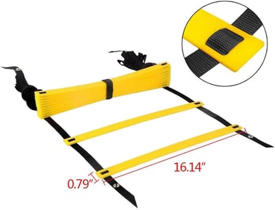 Snelheidstraining Ladder - Voetbal Trainingsladder - Voetwerk Verbeteren - Duurzame PP Constructie - 6 Meter - Willekeurig