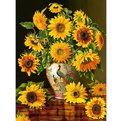 5D DIY Diamond schilderij zonnebloem borduurwerk kruissteek strass mozaïek Home Decor 30X40CM