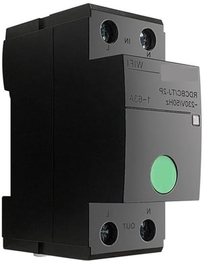 Slimme Stroomonderbreker - Energiemeter Schakelaar - Energie Verbruik Monitoren - App Bediening - 63A - Grijs