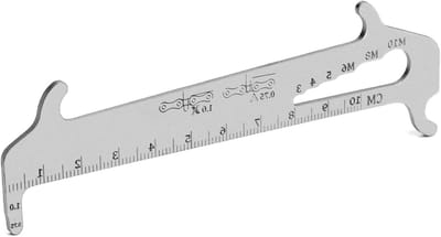 Chain Wear Gauge voor Fietsen, Snelle en Eenvoudige Slijtage Meting, Roestvrij Staal, Fietsaccessoire voor Onderhoud