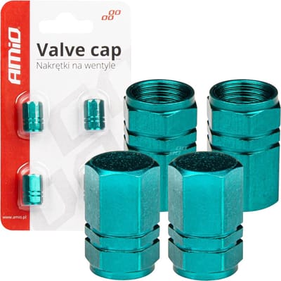 Aluminium ventieldopje groen 4 stuks