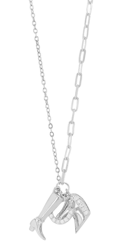 AKZENT Akzent damesketting met hanger "Wyatt" van 925 Sterlingzilver, gerhodineerd, duurzaam