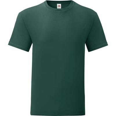 Fruit of the Loom Unisex volwassen iconisch T-shirt (Bosgroen)