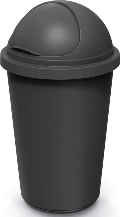 Vuilnisbak 50L met Schuifdeksel - Duurzame Afvalemmer van 100% Gerecycled Kunststof voor Keuken en Kantoor