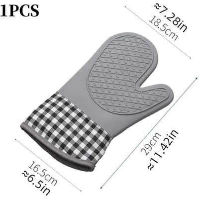 Ovenwanten siliconen handschoenen hittebestendig vlamvertragend antislip magnetron keuken bakken dessert gereedschap gray