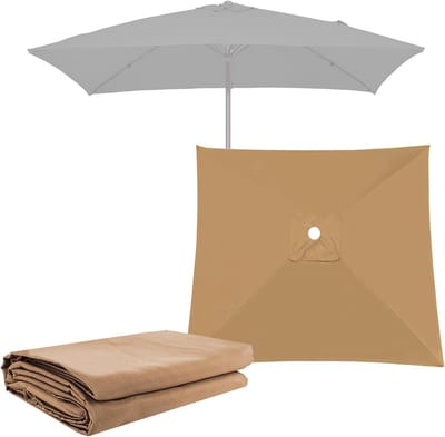 Parasol Vervanghoes - Terrasschermhoes Parapludek - Buiten Leven - UV 50+ Bescherming - 200x200cm 300x300cm - Khaki