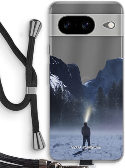 Case Company® - Hoesje met koord geschikt voor Google Pixel 8 hoesje met Koord - Wanderlust - Telefoonhoesje met Zwart Koord - Bescherming aan alle Kanten en Over de Schermrand