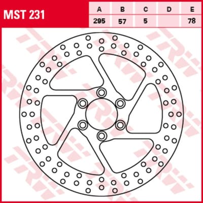 Remschijf TRW MST231, 1 Stuk