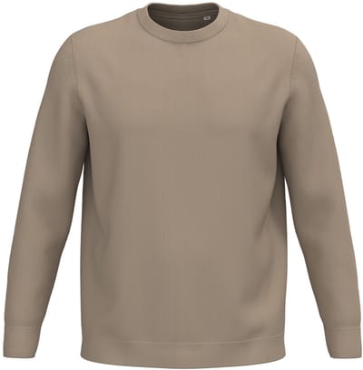 Spasso Ecologische herentrui met ronde hals SP900 - Wet Sand - M