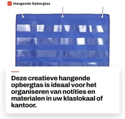 Dailygoods- Opbergtas Creatief Ontwerp - Hangtas - Klasbord - Studie Zakbord - Oxford Materiaal - Praktisch en Betrouwbaar