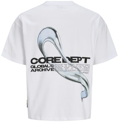 Jack & Jones Heren chrome backprint t-shirt jcobiarritz
