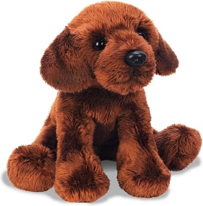 Suki Gifts Knuffel Labrador - hondenras knuffeldier - bruin - 12 cm - pluche