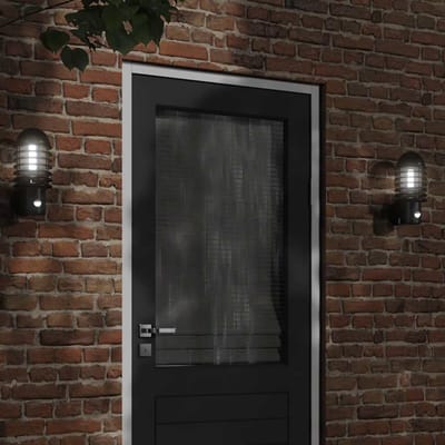 vidaXL Buitenwandlamp met sensor roestvrij staal zwart