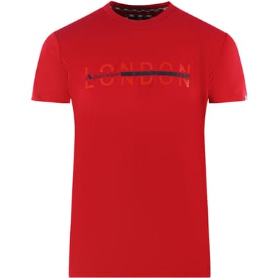 Aquascutum London 1851 Split Logo Red T-Shirt