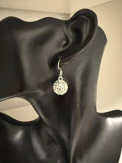 925 sterling zilverkleurige bol oorbellen | | Make up | Parfum | Moederdag | Verjaardagscadeau| Cadeautje| Valentijnsdag| Kado | sieraden | vaderdag | oorbellen | oorsieraden