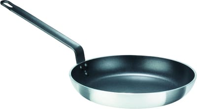 Aluminium Braadpan - Gastro Pan - Koken en Braden - Energiebesparende Bodem - 28 cm - Zilver/Zwart
