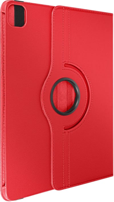 Avizar Etui Geschikt voor iPad Pro 11 Klap met Roterende Standaard en Elastische Sluiting, Rood