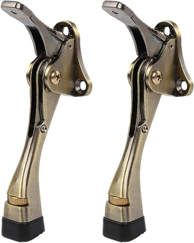 Deurstopper - Voetbediende Stopper - Deur Open Houden - Eenvoudige Voetbediening - 105 cm - Brons