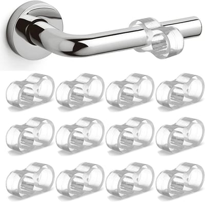 12x Transparante Deurstopper voor Deurgrepen - PVC | Beschermt Muren en Meubels
