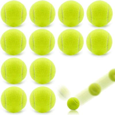 Tennisballen set - Trainingsballen - Sport en spel - Duurzaam rubber - 12 stuks - Groen