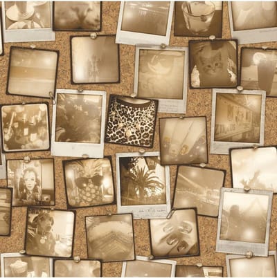 Dutch Wallcoverings vliesbehang kurk/foto's - beige