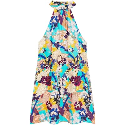 Superdry - Mouwloze mini-jurk met print - Dames - Jurken