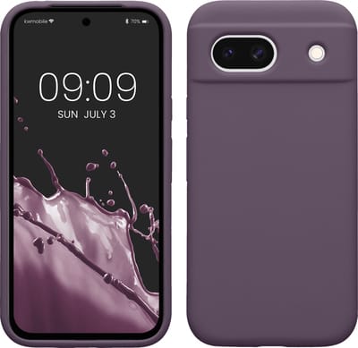 kwmobile telefoonhoesje geschikt voor Google Pixel 8a - Hoesje met siliconen coating - Smartphone case in Bleke iris