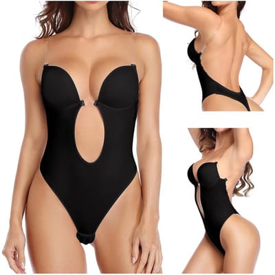 Dames bodysuit bh zwarte corrigerende string voor jurk zonder rug XL Body 01 - zwart - 36 white