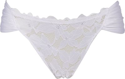 After Eden Morgan - Slip met wrinkle effect -Dames Onderbroek - Wit- Maat L