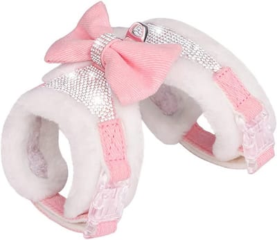 Honden Harnas met Strass en Strik voor Kleine en Middelgrote Honden