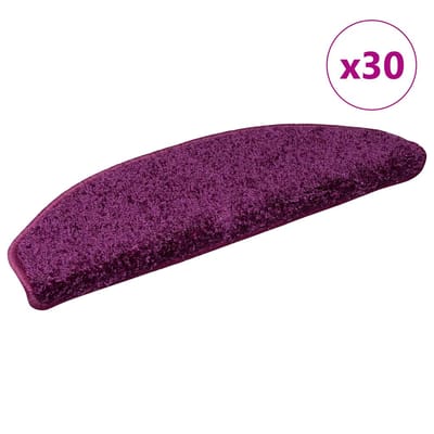 vidaXL - Trapmatten - 30 - st - 65x21x4 - cm - Violet - Halfrond - Groot