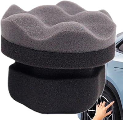Wax spons - Detailing pad - Auto poetsen - Hoge dichtheid spons - 107x60mm - Zwart